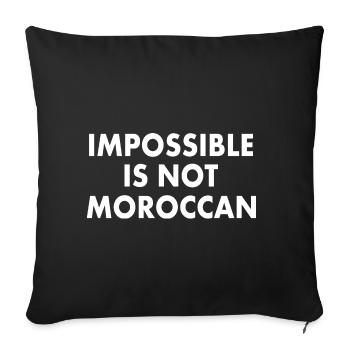 Morocco - impossible is not moroccan - Sofa pillowcase 17,3'' x 17,3'' (45 x 45 cm) - black - Front