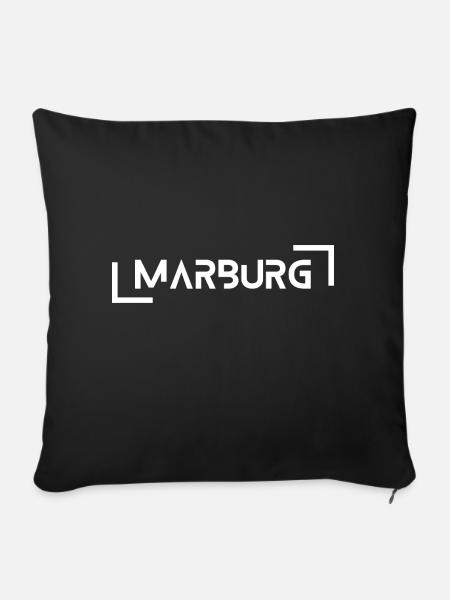Marburg - Sofakissenbezug 45 x 45 cm - Schwarz