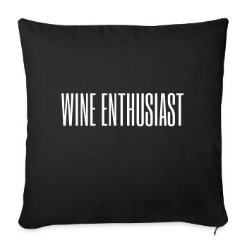 Amateur de vin / Amateur de vin - Housse de coussin décorative 45 x 45 cm - noir - Devant