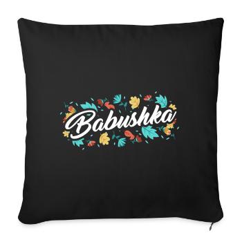 Vintage Babushka Russian Grandma For A Rossiya - Sofakissenbezug 45 x 45 cm - Schwarz - Vorne