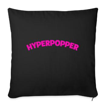 Retro 90s Hyperpop Aesthetic Music - Sofa pillowcase 17,3'' x 17,3'' (45 x 45 cm) - black - Front