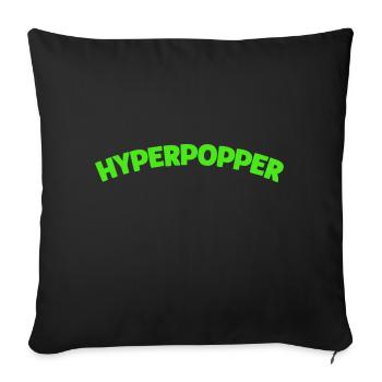 Retro 90s Hyperpop Aesthetic Music - Sofa pillowcase 17,3'' x 17,3'' (45 x 45 cm) - black - Front