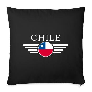 Chile Style Design T-Shirt - Sofa pillowcase 17,3'' x 17,3'' (45 x 45 cm) - black - Front