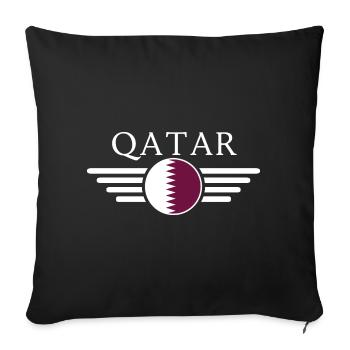 Qatar Style Design T-Shirt - Sofa pillowcase 17,3'' x 17,3'' (45 x 45 cm) - black - Front