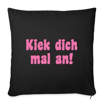 Model Saying Berlin - Sofa pillowcase 17,3'' x 17,3'' (45 x 45 cm) - black - Front