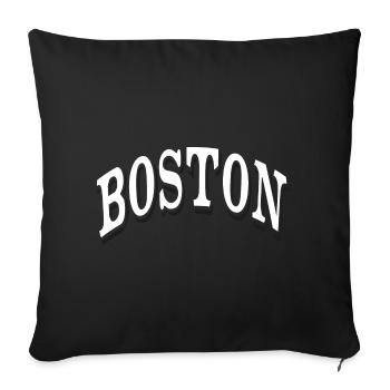 Boston - Sofa pillowcase 17,3'' x 17,3'' (45 x 45 cm) - black - Front