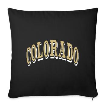 Colorado - Sofa pillowcase 17,3'' x 17,3'' (45 x 45 cm) - black - Front