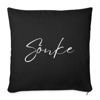 Sönke Name T-Shirt Geschenk Für Männer - Sofakissenbezug 45 x 45 cm - Schwarz - Vorne