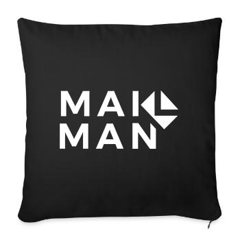 Mail Man - Postman - Sofa pillowcase 17,3'' x 17,3'' (45 x 45 cm) - black - Front