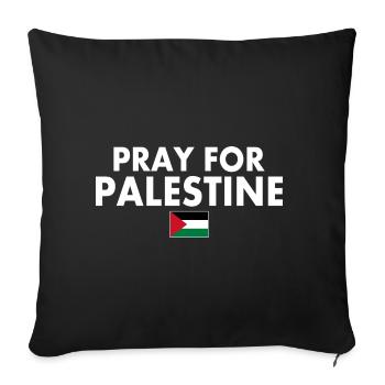 Pray for palestine - Sofakissenbezug 45 x 45 cm - Schwarz - Vorne