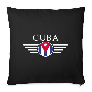 J’aime Cuba, T-shirt design de style élégance - Housse de coussin décorative 45 x 45 cm - noir - Devant