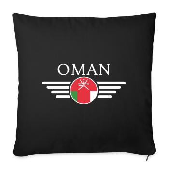 I Love Oman, Elegance Style Design T-Shirt - Sofa pillowcase 17,3'' x 17,3'' (45 x 45 cm) - black - Front
