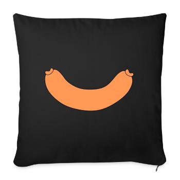 Saucisse - Housse de coussin décorative 45 x 45 cm - noir - Devant