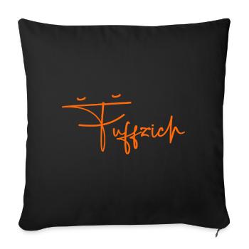 Fuffzich 50. Geburtstag Geschenk Geschenkidee 1976 - Sofakissenbezug 45 x 45 cm - Schwarz - Vorne