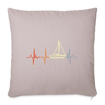 J’adore la voile - Housse de coussin décorative 45 x 45 cm - taupe clair - Devant
