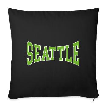 Seattle - Sofakissenbezug 45 x 45 cm - Schwarz - Vorne