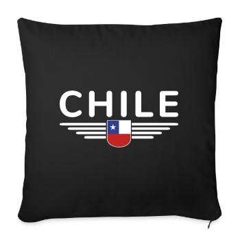 Chile Design – Pour les fans et les amoureux - Housse de coussin décorative 45 x 45 cm - noir - Devant