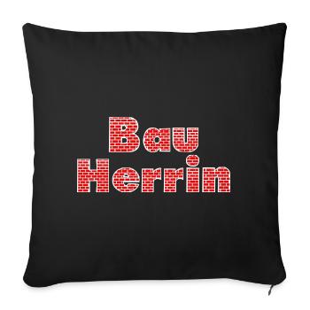 Client mur de briques - Housse de coussin décorative 45 x 45 cm - noir - Devant
