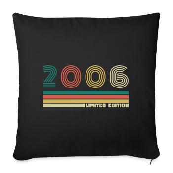 20 Years 2006 Vintage Birthday Gift - Sofa pillowcase 17,3'' x 17,3'' (45 x 45 cm) - black - Front