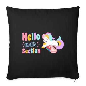 Hello Petite Section Rentrée Scolaire Maternelle - Housse de coussin décorative 45 x 45 cm - noir - Devant