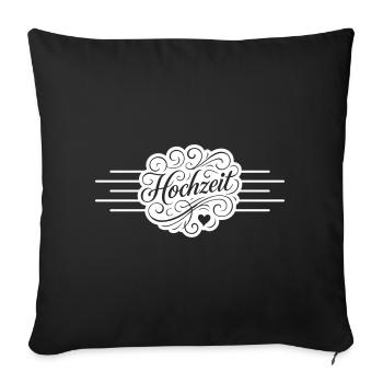Mariage - Housse de coussin décorative 45 x 45 cm - noir - Devant