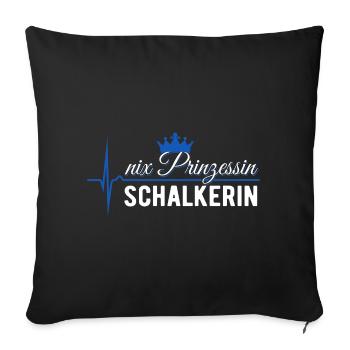 Nix Prinzessin - Schalkerin - ECG Pulse Gift - Sofa pillowcase 17,3'' x 17,3'' (45 x 45 cm) - black - Front