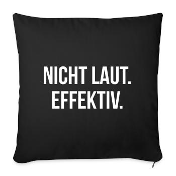 NICHT LAUT. EFFEKTIV. | Greyline Official - Sofakissenbezug 45 x 45 cm - Schwarz - Vorne