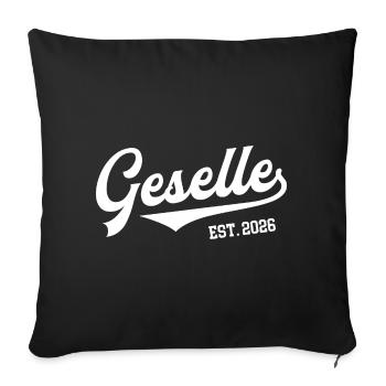 Journeyman 2026: Journeyman's examination passed, training - Sofa pillowcase 17,3'' x 17,3'' (45 x 45 cm) - black - Front