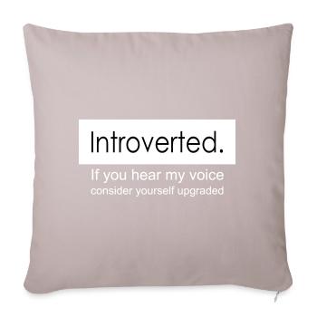 introvert - Sofa pillowcase 17,3'' x 17,3'' (45 x 45 cm) - light taupe - Front