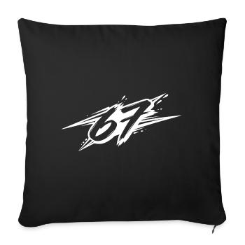 67 - Sofa pillowcase 17,3'' x 17,3'' (45 x 45 cm) - black - Front