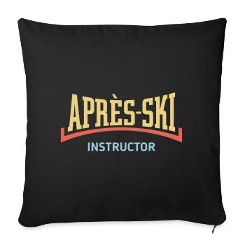 Après-Ski – Moniteur (Concave / Après Ski / 3C) - Housse de coussin décorative 45 x 45 cm - noir - Devant