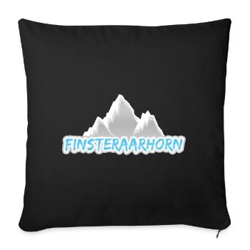 Geschenk für Finsteraarhorn - Sofakissenbezug 45 x 45 cm - Schwarz - Vorne