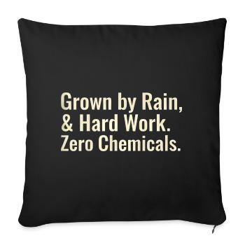 Sustainable Horticulture Sayings Regenerative Farmer - Sofa pillowcase 17,3'' x 17,3'' (45 x 45 cm) - black - Front