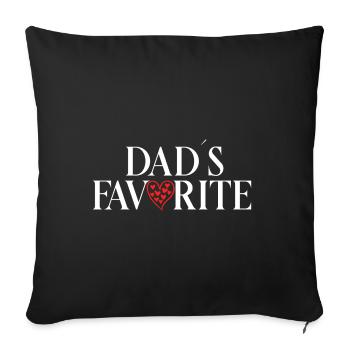 Lieblingskind_Papas_Liebling - Housse de coussin décorative 45 x 45 cm - noir - Devant