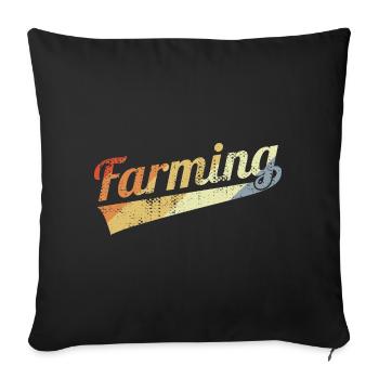Landwirt Vintage Look - Sofakissenbezug 45 x 45 cm - Schwarz - Vorne