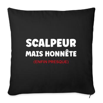 Scalpeur Honnête Presque - Housse de coussin décorative 45 x 45 cm - noir - Devant