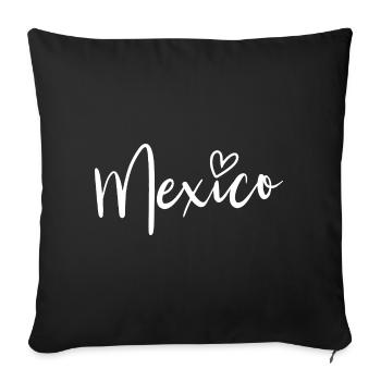 Mexico Heart Women Love Mexico - Sofa pillowcase 17,3'' x 17,3'' (45 x 45 cm) - black - Front