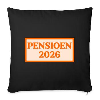 Retraites 2026 - Housse de coussin décorative 45 x 45 cm - noir - Devant