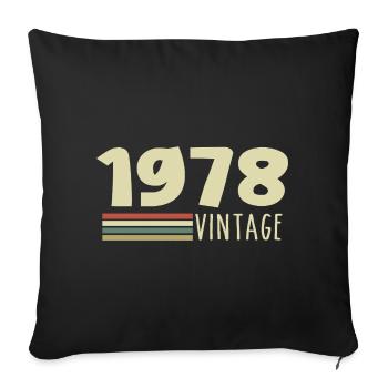 1978-Jubiläum-1978-retro-1978 - Sofakissenbezug 45 x 45 cm - Schwarz - Vorne