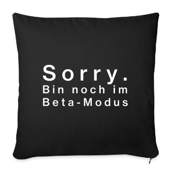 Désolé. Je suis encore en mode bêta - Housse de coussin décorative 45 x 45 cm - noir - Devant