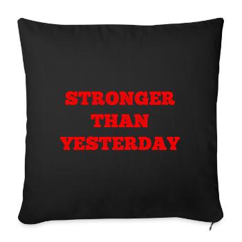 tronger Shirt - Sofa pillowcase 17,3'' x 17,3'' (45 x 45 cm) - black - Front