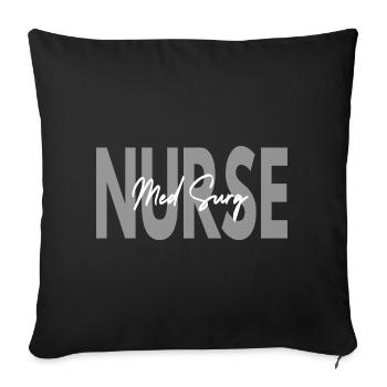 Med Surg Nurse Medical Surgical Nursing - Sofa pillowcase 17,3'' x 17,3'' (45 x 45 cm) - black - Front
