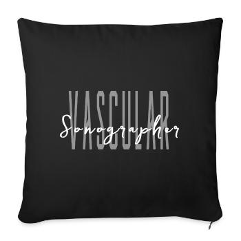 Gefäßsonograph Herzultraschall-Geschenk - Sofakissenbezug 45 x 45 cm - Schwarz - Vorne