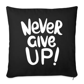 Motivation holding out love happiness gift - Sofa pillowcase 17,3'' x 17,3'' (45 x 45 cm) - black - Front