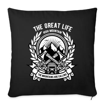 Lumberjack mountains forest ax life freedom hiking - Sofa pillowcase 17,3'' x 17,3'' (45 x 45 cm) - black - Front
