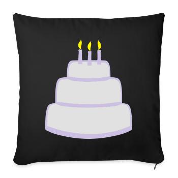 Birthday Cake - Sofa pillowcase 17,3'' x 17,3'' (45 x 45 cm) - black - Front
