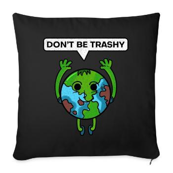 environnement - Housse de coussin décorative 45 x 45 cm - noir - Devant