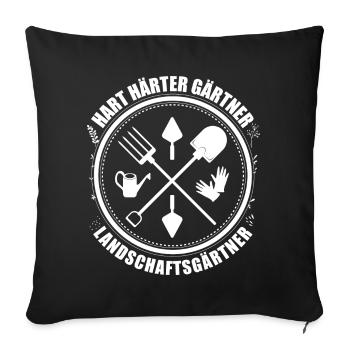 Landschaftsgärtner Geschenk Gärtner - Sofakissenbezug 45 x 45 cm - Schwarz - Vorne