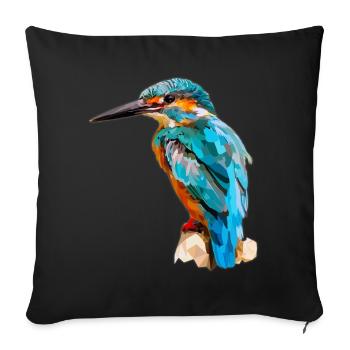 Eisvogel - Sofakissenbezug 45 x 45 cm - Schwarz - Vorne