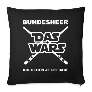 Bundesheer qui était chemise Abruest - Housse de coussin décorative 45 x 45 cm - noir - Devant